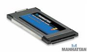 Manhattan Multi-Card Reader/Writer-ExpressCard/34, 12-in-1-External, Retail Box, Limited Lifetime Warranty
