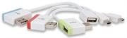 Manhattan iLynk Hub+ - USB Hub, Micro & Mini USB Adapter, Retail Box, Limited Lifetime Warranty