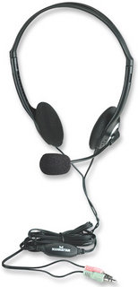 Manhattan Stereo Headset - Lightweight design with microphone and in-line volume control, Retail Box, Limited Lifetime Warranty