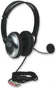Manhattan Classic Stereo Headset + Microphone with in-line volume control, Retail Box, Limited Lifetime Warranty