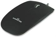 Manhattan Silhouette Optical Mouse - USB, Three Buttons with Scroll Wheel, 1000 dpi, Black , Retail Box, Limited Lifetime Warranty
