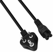 UniQue Standard Clover Leaf Power Cable – 1.5 Metre Length, Standard Laptop Power Cable With 3-Prong Standard Plug On One End And The Clover Shape Connection On The Other. Plugs Into Your Laptops Power Supply Unit, OEM, No Warranty