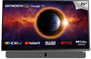 Skyworth 24 inch FHD Grey Portable Google TV - Built-In Battery, Android Operating System with Google Play Store, 1920 x 1080 Resolution, Aspect Ratio: 16:9, 1x HDMI, 1x USB Ports, Contrast Ratio 3000:1, Brightness 250nit, 19ms Response Time, Internal Memory 1.5GB, Internal Storage 8GB, 6W x 2 Sound output, Google Assistant and Google Play, Built-In Wifi and Bluetooth Connectivity, 1x Ethernet LAN (RJ-45) Port, Digital DVB-T2 Tuner, Retail Box , 3 year Limited Warranty