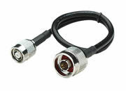 Intellinet Antenna Cable Adapter ,N-type Plug to RP-TNC Jumper Cable, 1 ft. (0.3 m) Color: Black, Retail Box, 2 year Limited Warranty