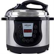 Mellerware 5 Litre Pressure-Electric Pressure Cooker, Stainless Steel Silver, 900w ,5 Litre Capacity, 24 Hour Cooking Timer, Digital display , 6 Pre-Set Cooking Functions, Keep Warm Function, Retail Box 1 Year Warranty