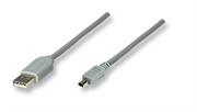 Manhattan AM-MINI B4M CABLE,1.8M-USB2.0, Retail Box, Limited Lifetime Warranty