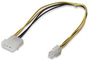 Manhattan P4 Adapter Cable - 5.25 Male to P4, 8 in., (20 cm), Retail Box, Limited Lifetime Warranty