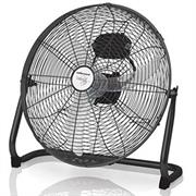 Mellerware Steel Black Hi Velocity 45cm 3 Speed Floor Fan - 45cm diameter radial grille, 3 speed selection, Tilt adjustment, Metal body with black finish, 60 watts Retail Box 1 year warranty