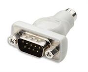 Manhattan PS/2 Mouse Adapter:Mini-DIN6M to DB9M , Retail Box, Limited Lifetime Warranty