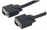 Manhattan SVGA Monitor Cable (372190)- HD15 Male / HD15 Male with Ferrite Cores, 20 m (65 ft.), Black, Retail Box, Limited Lifetime Warranty