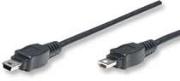 Manhattan Hi-Speed USB Cable-Mini-A Male / Mini-B Male, 1.8 m (6 ft.), Black-USB 2.0 Mini-A male to USB 2.0 Mini-B male , Retail Box, Limited Lifetime Warranty