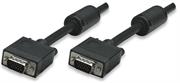 Manhattan SVGA Monitor Cable (373708)- HD15 Male / HD15 Male with Ferrite Cores, 7.5 m (25 ft.), Black, Retail Box, Limited Lifetime Warranty