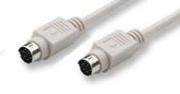 Manhattan Keyboard/Mouse Cable-PS/2 Male / PS/2 Male, Beige, 6 ft, (1,8 m)-Connects any PS/2 computer to another PS/2 device (switchbox) , Retail Box, No Warranty