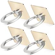Geeko Universal Ring Smartphone Grip - Versatile swivel grip , Vertical or horizontal kickstand capability Compatible with iPhone and most Smart phones and Tablets-Gold, Retail Box , No Warranty