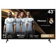 Hisense 43 inch A6N Series Direct LED UHD Vidaa Smart TV - Resolution 3840 x 2160, Native Contrast Ratio 1200:1, 8ms Response Time, Built-in Wi-Fi 802.11b/g/n, 3x HDMI, 2x USB 2.0 ports, 1x Ethernet LAN Port (RJ-45), DVB-T/DVB-T2 Digital RF Input, DLNA Compliant, Optical Digital Audio Output (SPDIF), Dolby Digital, 2x 7w Audio Power Output, Screen Mirroring (Anyview Cast), Retail Box , 4 year Limited Warranty
