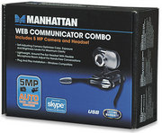 Manhattan Web Camera & Headset combo set, Retail Box, Limited Lifetime Warranty