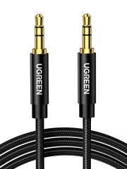 Ugreen 3.5mm Audio Cable Stereo Auxiliary AUX Cord Gold-Plated Male to Male Braided Cable - 0.5m, Retail Box, 1 Year Limited Warranty
