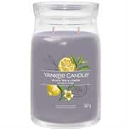 Yankee Candle Signature Collection Large Black Tea & Lemon - New jar design, 2 wicks Retail Box No warranty