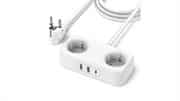 Ugreen Power Strip Extension Power Cord - With 2x USB Ports, 1x USB-C Black, Retail Box, 1 Year limited Warranty