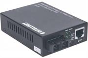 Intellinet Gigabit Ethernet Single Mode Media Converter - 10/100/1000Base-T to 1000Base-LX (SC) Single-Mode, 20 km, Retail Box, 2 year Limited Warranty
