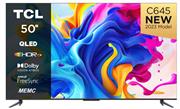 TCL 50 inch C645 Series QLED UHD Google Smart TV - Direct LED Backlit Panel, Resolution 3840 x 2160, Contrast ratio: Typical Contrast Ratio 6000:1, Brightness 450 nits (typ), Refresh Rate 60Hz / 120Hz DLG, Aspect Ratio 16:9, 3x HDMI input, 1x USB 2.0 port, 1x USB 3.2 Port, Bluetooth 5.0, WiFi 5, Total 30w Stereo Speaker Output 2x 15w, Google OS, Remote Included, Retail Box , 3 year Limited Warranty