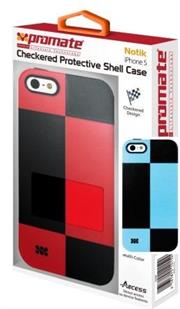 Promate Notik iPhone 5 Checkered Protective Shell Cover Colour: Blue /Black Fashionably aimed, this UniQue checkered design protection case for iPhone 5 / 5s is in a class of its own. Complete with total protection, this cover provides a fresh look for your everyday iPhone 5 / 5s life. Perfect for the user who's lifestyle varies day and night. Total protection without compromising design and style, Notik simply is the case for you., Retail Box , 1 Year Warranty