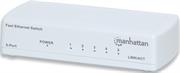 Manhattan 5-Port Fast Ethernet Switch - Plastic Case, Desktop, Retail Box, 1 year Limited Warranty