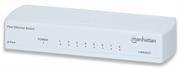 Manhattan 8-Port Fast Ethernet Switch - Plastic Case, Desktop, Retail Box, 1 year Limited Warranty
