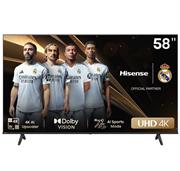 Hisense 58 inch A6N Series UHD Smart TV - Resolution 3840 x 2160, Static contrast ratio 5000:1, Viewing Angle (Horiz / Vert) [Degrees] 178/178, Built-in Wi-Fi 802.11a,b,g,n,ac, 1x Ethernet Lan port (RJ45 connector), 3x HDMI inputs, 2x USB 2.0 ports, 1x Bluetooth v5, Digital broadcating (DVB-T / DVB-T2), Retail Box , 4 year Limited Warranty
