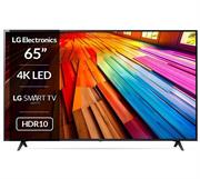 LG 65 inch UT80 Series UHD ThinQ AI webOS Smart TV - 3840 x 2160 Resolution, Refresh Rate 60Hz, Digital TV Reception (Terrestrial, Cable, Satellite) DVB-T2/C/S2, 3x HDMI Ports, 2x USB, 1x LAN Port, Built in Wi-Fi 802.11.b/g/n/ac, Stereo 2-way, 2.0 Channel 20W Total, webOS Smart TV, Remote Control, Retail Box , 2 year Limited Warranty