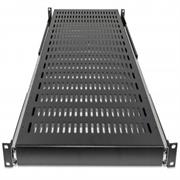 Intellinet 19 inch Sliding Shelf - 1U, 800 to 1000 mm Depth, shelf depth 550 mm, Black, Retail Box , 1 year warranty on case