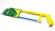 Aiyi 12 inch Open Grip Adjustable Hacksaw And Blade -Notches in Frame to Adjust Saw Length , Contoured Butcher-style handle is crafted to help reduce user fatigue, Aluminum Alloy and Carbon Steel frame provides ultimate durability, Wingnut Tensions Fitting of Blades, 12 inch / 300mm Blade Included Colour Yellow , Retail Packaging, 3 Months Warranty