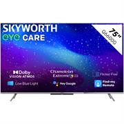 Skyworth 75 inch Q6600G Series QLED Google TV - 3840 x 2160 Resolution, 60Hz Refresh Rate, 8ms Response Time, Brightness: 250nit, Google Smart OS, Voice Search, 2x USB 2.0 ports, 3x HDMI ports, 1x Ethernet LAN (RJ-45), Netflix, ShowMax app available, Digital DVB-T2 Child lock, Automatic Software Updates, Retail Box , 3 year Limited Warranty