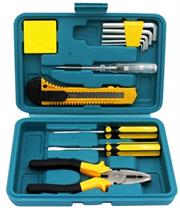Noble Multipurpose 12 Piece DIY Repair Tool Kit – Ideal For Home also great for Cars, Motorcycles, Motor-Homes And Boats, 1X Cutting Pliers , 1X Electrical Test Pen, 1x Phillips and 1x Slotted Tip Screwdrivers, 1X Utility Knife , 1X Tape Measure 1metre , 5X SAE Hex Keys and Sturdy Blow Moulded Case, Retail Packaging, 3 Months Warranty
