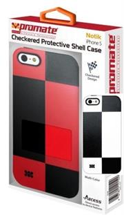 Promate Notik iPhone 5 Checkered Protective Shell Cover Colour: White /Black Fashionably aimed, this UniQue checkered design protection case for iPhone 5 / 5s is in a class of its own. Complete with total protection, this cover provides a fresh look for your everyday iPhone 5 / 5s life. Perfect for the user who's lifestyle varies day and night. Total protection without compromising design and style, Notik simply is the case for you., Retail Box , 1 Year Warranty