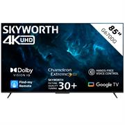 Skyworth 85 inch G6700G Series UHD LED Google TV - 3840 x 2160 Resolution, 60Hz DMR Panel Frequency, 8ms Response Time, Brightness: 350nit, Voice Search, Built-In Ultra HD Graphics with USB display, 2x USB 2.0 ports, 3x HDMI ports, 1x Ethernet LAN (RJ-45), Netflix, ShowMax app available, Digital DVB-T2 Child lock, Automatic Software Updates, Retail Box , 3 year Limited Warranty