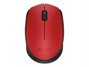 Logitech M171 Wireless Mouse - RED Nano USB receiver; 3-Button Optical tracking Rachet Wheel; 10Mts. Range, Retail Box, 1 year Limited warranty
