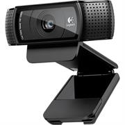 Logitech HD Pro C920 Webcam - FHD 1080p Video at 30 fps Over Skype , Wide 78° Diagonal View , Omni-Directional Dual Stereo Microphones , H.264 Encoding Technology, Tripod-ready universal clip fits laptops, LCD or monitors, PC /Mac Compatible, Retail Box , 1 year Limit warranty