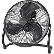 Alva Air 50cm High Velocity Matte Black Floor Fan - High Velocity Air Flow Very Powerful, 3 Aluminium Blades, 3 Speed Function, Radial Grill, Tilt Adjustment, Cable Wrap For Neat Storage, Sturdy Base, Handle For Easy Lifting, Matte Black Finish Retail Box 1 year warranty
