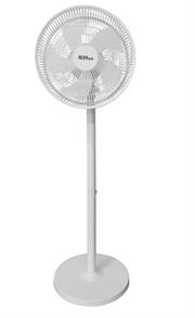 Alva Air 30cm Rechargeable Pedestal Fan - Contemporary White Finish, Metal Pole Plastic Body, Charge Time: 4-5Hrs - Lithium Battery 4400mah, Run Time: 3-9 Hrs., 15w Power, 3x Speeds Settings, Oscillate Function For Optimal Air Flow Distribution, Tilt Adjustment, Sturdy Base, Detachable Charger Included, Easy To Assemble, Retail Box 1 Year Warranty