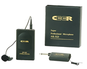 UniQue CEER Tie Clip Professional Wireless Microphone- Moving Coil Lavalier Microphone, Hands-Free Convenience, Easily Attaches To Belts Or Other Equipment With A Hanging Loop, Retail Box , 6 Months Limited Warranty
