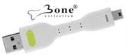 Bone Collection Link II Mini USB Type 'B' (5-pin) USB plug-Compatible with all USB devices such external hard drives, digital cameras-White, Retail Box , 1 year Limited Warranty