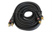Geeko 2 X RCA Male to Male Audio Cable With Ground, Retail Box, No Warranty