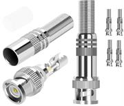 Securnix RG59 Twist Spring Male BNC Connector- Solder Less BNC Jack for Coaxial RG59 CCTV Camera, Pack of 4, No Warranty
