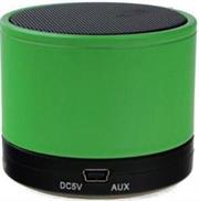 Geeko Mini Rechargeable Bluetooth Speaker- Bluetooth Version V2.1-Built-in 520mAh lithium Battery, Operating Range up to 10m, Total Power 3W, FM Radio Mode, USB Playback Port, MicroSD Card Slot, Micro USB Charging Port- Green , Retail Box , 1 year Limited Warranty