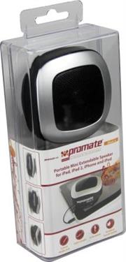 Promate Irock.4 Portable Mini Extendable Speaker for iPad, iPad 2, iPhone and iPod, MP3/MP4 players and other audio devices with 3.5mm audio jack, Retail Box, 1 Year Warranty