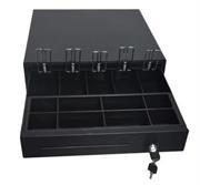 Maken CM410 Cash Drawer Black, 24V, RJ11 connector, 5 bill 8 coin insert tray, Retail Box , 1 year Limited Warranty