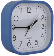 Casey Bedside Square Alarm Clock 12cm Blue- Fresh Yet Traditional Aesthetic Look, Quiet And Smooth Quartz Movement , Featuring A Beep Alarm, Perfect Complement For Any Bedroom Or Study At Home Or The Office, Easily Readable Numbers, Operated By 1 X AA Battery (Not Included), Retail Box, Out Of Box Failure Warranty