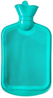 Casey Deluxe 2 Litre Rubber Hot Water Bottle Green- Edge To Edge Ribbing On Both Sides, Large Capacity2-Litre Capacity, Ultra-Secure Screw-Top Lid, Retail Box 1 Year Warranty