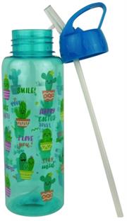 Casey FlipTop 1 Litre Plastic Water Bottle with Drinking Spout- Flip-Top Drinking Spout, Angled Internal Straw, Leak-Proof Lid, Wide Neck, Sturdy Carry Handle, Colour Blue Retail Packaging No Warranty